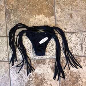 NWT Victoria’s Secret Black Fringe Bikini Bottom